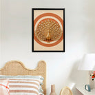 Framed Golden Peacock Wall Art, Luxury Ornate Design, Perfect for Home Decor in California