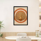 Framed Golden Peacock Wall Art, Luxury Ornate Design, Perfect for Home Decor in California