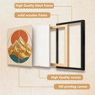 Modern Mountain Landscape Wall Art Print, Gold Foil Design, Home Decor for Living Room or Office