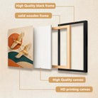 Modern Golden Crane Wall Art Print, Elegant Asian-Inspired Design, High-Quality Matte Finish, Perfect for Home Decor in Any Room