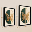 Modern Butterfly Wall Art, Elegant Gold Crystal Design, Perfect Home Decor for Living Room or Bedroom