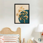 Modern Golden Ginkgo Leaf Artwork, Abstract Wall Decor for Living Room or Office, Elegant Home Accents
