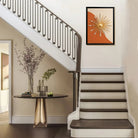 Modern Sunburst Wall Art, Gold & Crystal Accents, Framed Decor for Living Room or Office