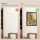 Elegant Golden Swallows Framed Wall Art, Modern Abstract Design, High-Quality Resin Craft, Perfect Home Decor for Any Room