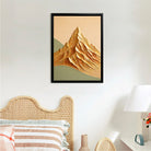 Abstract Mountain Wall Art Print in Black Frame, Modern Home Decor for Living Room or Office
