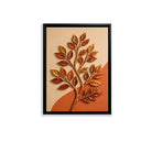 Framed Autumn Leaf Tree Wall Art, Modern Decor, Handcrafted Design, Perfect for Home or Office