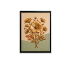 Elegant Golden Floral Wall Art Sculpture, Modern Decor for Living Room or Staircase