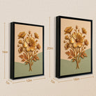Elegant Golden Floral Wall Art Sculpture, Modern Decor for Living Room or Staircase