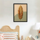 Framed Gold Feather Wall Art, Modern Decor, 3D Texture, Perfect for Living Room or Bedroom in Any State
