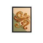 Abstract Golden Waves Framed Art Print, Modern Home Decor, High-Quality Matte Finish, Perfect for Living Room or Office