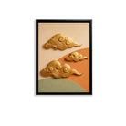 Modern Cloud Wall Art Sculpture, Gold Accents, Elegant Home Decor for Living Room or Bedroom