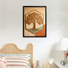 Modern Tree of Life Wall Art, 3D Relief Design, Gold Finish, Perfect for Home Decor in Any Room