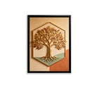 Modern Tree of Life Wall Art, 3D Relief Design, Gold Finish, Perfect for Home Decor in Any Room