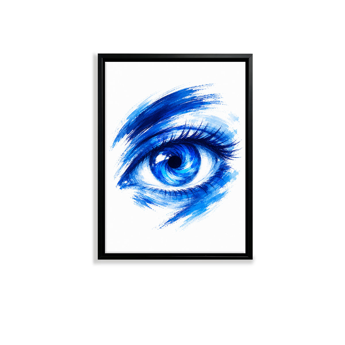 Framed Blue Eye Art Print Modern Abstract Canvas Painting Home Decor for Living Room or Bedroom