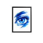 Framed Blue Eye Art Print Modern Abstract Canvas Painting Home Decor for Living Room or Bedroom