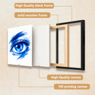 Framed Blue Eye Art Print Modern Abstract Canvas Painting Home Decor for Living Room or Bedroom
