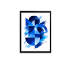 Abstract Blue几何图案艺术画框, 现代简约风格, 高清印刷材质, 家居装饰/送礼佳品
