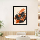 Framed Vinyl Record Player Art Print, Retro Style, High-Quality Giclee, Perfect for Home Decor in Any Room
