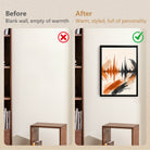 Abstract Sound Wave Art Print in Black Frame, Vibrant Orange and Black Design, Perfect Home Decor for Living Room or Office