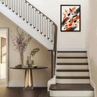 Framed Musical Notes Art Print, Abstract Black and Orange Design, Perfect Home Decor for Any Room