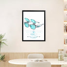 Futuristic Sunglasses Art Print, Modern Tech-Inspired Design, Premium Quality, Perfect for Home Decor in California