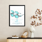 Futuristic Sunglasses Art Print, Modern Tech-Inspired Design, Premium Quality, Perfect for Home Decor in California