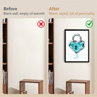 Framed Heart Lock Art Print, Blue Crystal Design, Modern Home Decor, Perfect Gift for Love