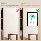 Framed Tropical Palm Tree Art Print, Modern Crystal Design, Perfect Home Decor for Living Room or Office