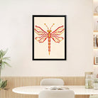 Framed Circuit Board Dragonfly Art Print, Modern Tech-Inspired Design, High-Quality Matte Finish, Perfect for Home or Office in New York