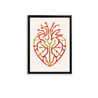 Framed Circuit Heart Art Print, Modern Tech-Inspired Design, High-Quality Matte Finish, Perfect for Home or Office Decor in New York