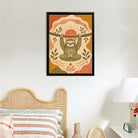Framed Sloth Yoga Art Print, Boho Style, High-Quality Giclee, Perfect for Home Decor in Any Room