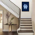 Framed Hands Holding Star Art Print, Blue Fantasy Style, High-Quality Matte Finish, Perfect Home Decor for Any Room