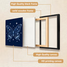 Framed Night Sky Butterfly Art Print, Celestial Design, High-Quality Matte Finish, Perfect for Home Decor in Any Room