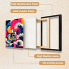 Framed Eiffel Tower Wave Art Print, Modern Abstract Design, High-Quality Matte Finish, Perfect Home Decor for Any Room
