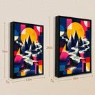 Framed Abstract Mountain Canvas Art Print, High Quality HD Printing, Perfect for Home Decor in Any Room