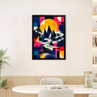 Framed Abstract Mountain Canvas Art Print, High Quality HD Printing, Perfect for Home Decor in Any Room