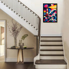 Framed Lighthouse Waves Art Print, Vibrant Abstract Design, High-Quality Matte Finish, Perfect for Home or Office Decor