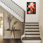 Framed Tropical Sunset Art Print, Modern Abstract Design, High-Quality Matte Finish, Perfect for Home Decor in California