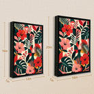 Framed Tropical Floral Art Print, Vibrant Pattern, High-Quality Matte Finish, Perfect for Home Decor in Any Room