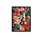 Framed Tropical Floral Art Print, Vibrant Pattern, High-Quality Matte Finish, Perfect for Home Decor in Any Room