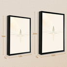 Minimalist Pine Tree Landscape Art Print, Modern Nordic Style, High-Quality Matte Paper, Perfect for Home Office Decor