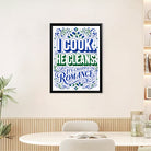 Framed Kitchen Art Print - 'I Cook, He Cleans' Typography Design - Modern Home Decor