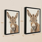 Framed Donkey Art Print with Glasses, Modern Farmhouse Style, High-Quality Canvas for Home Decor