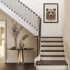 Framed Art Print of a Bear Wearing Glasses, Modern Wildlife Portrait, High-Quality Matte Finish, Perfect Home Decor for Any Room