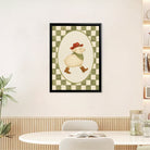 Framed Western Sheep Art Print, Quirky Cowboy Lamb Design, Perfect for Home Decor in Any Room