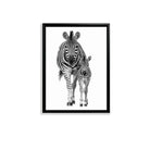 Framed Black and White Zebra Art Print, Modern Safari Home Decor, High-Quality Matte Finish, Perfect for Living Room or Bedroom