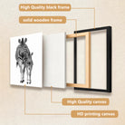 Framed Black and White Zebra Art Print, Modern Safari Home Decor, High-Quality Matte Finish, Perfect for Living Room or Bedroom