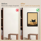 Framed Cat in Box Art Print, Whimsical Black Cat Design, High-Quality Matte Finish, Perfect Home Decor for Any Room