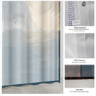 Shark Cat Shower Curtain Waterproof Fabric Bathroom Decor California