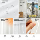Funny Seagull with Gun Shower Curtain Waterproof Bathroom Decor, Give Me Fries Design
